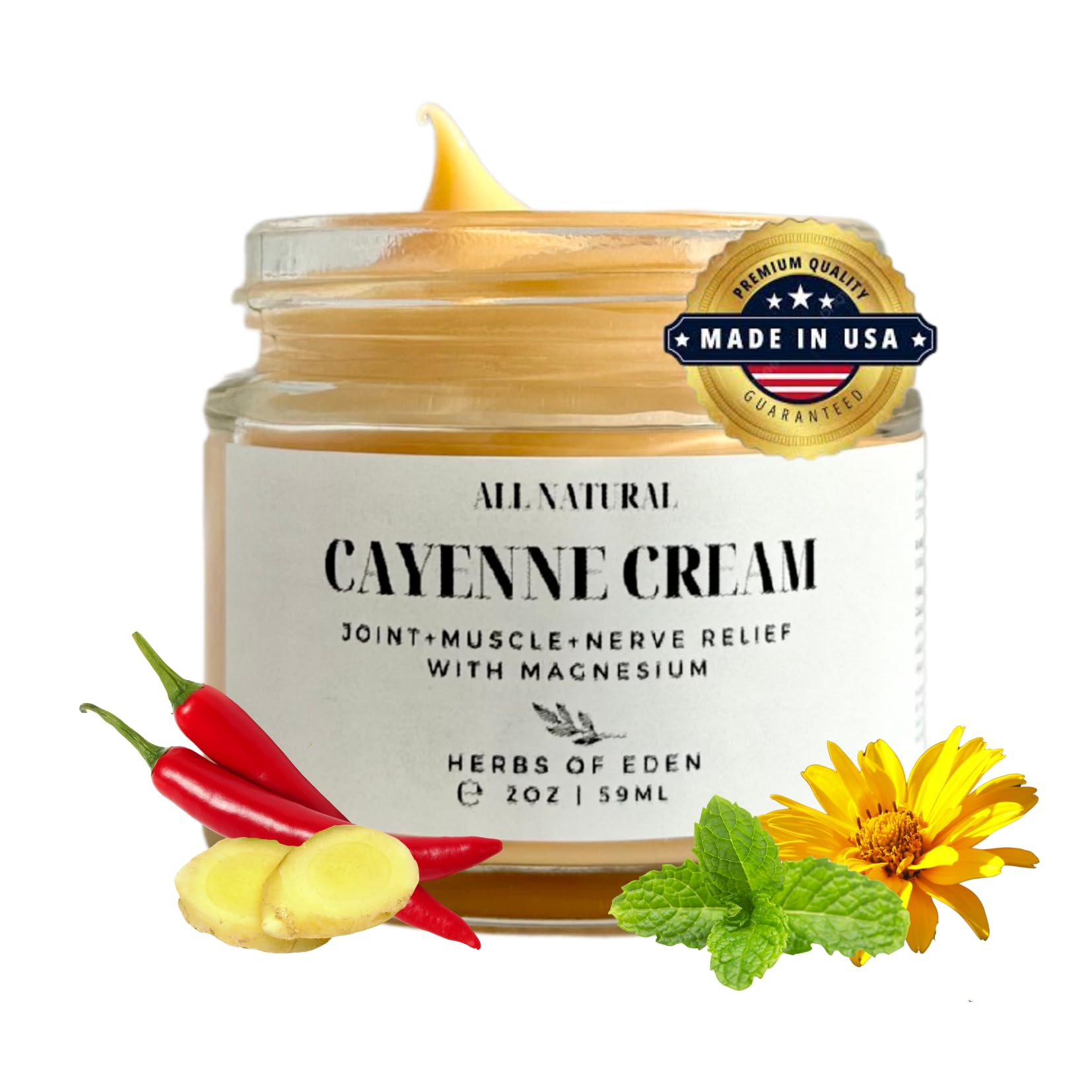 Organic Cayenne Arnica Magnesium Rub for Muscle Joint Pain Relief
| Hot Cayenne Arnica Magnesium Cream with Menthol and