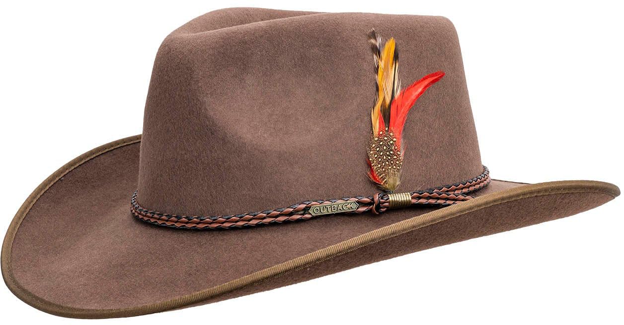 Outback Trading Company Unisex Dove Creek UPF 50 Water-Resistant Satin-Lined Western-Style Wool Hat for Outdoor Adventur